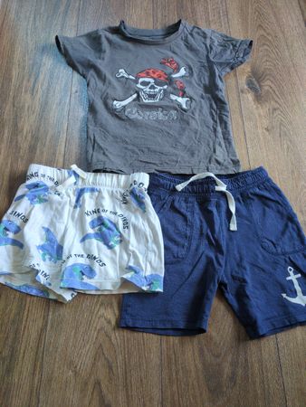 Kleiderset 3 Stück 2x Shorts Kurzhosen 104 1x T-shirt