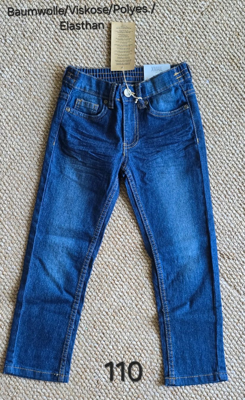 Pantaloni: Jeans Kinder Gr 110 Dunkelblau mit Etikett – Nuovo e nell'imballaggio originale da Meggen venduto da everydaysale