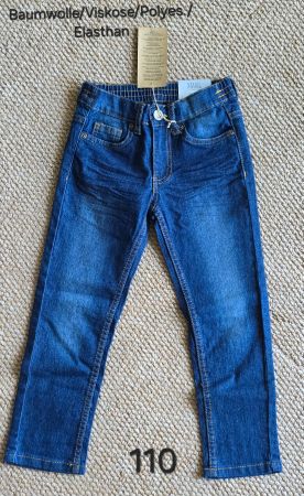 Jeans Kinder Gr 110 Dunkelblau mit Etikett