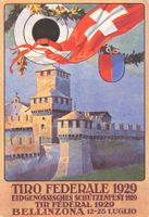 Bellinzona TI Tiro Federale 1929 Litho G