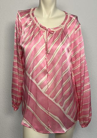 Louis&Mia Seidenbluse, Gr. 38, rosa gestreift, Top!