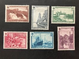 Belgien 1929, Mi 270-75, **, KP 90.--