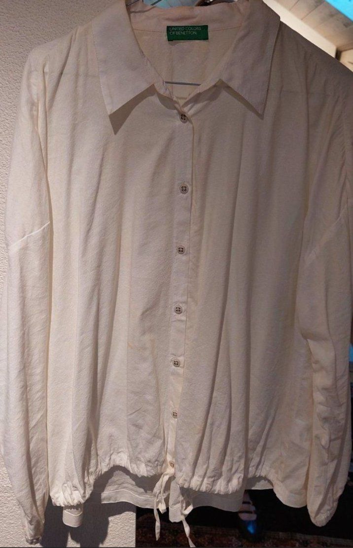 Benetton Camicette: Weisse Bluse Benetton Gr. 38 – Usato da Adliswil venduto da Boncoinsuisse