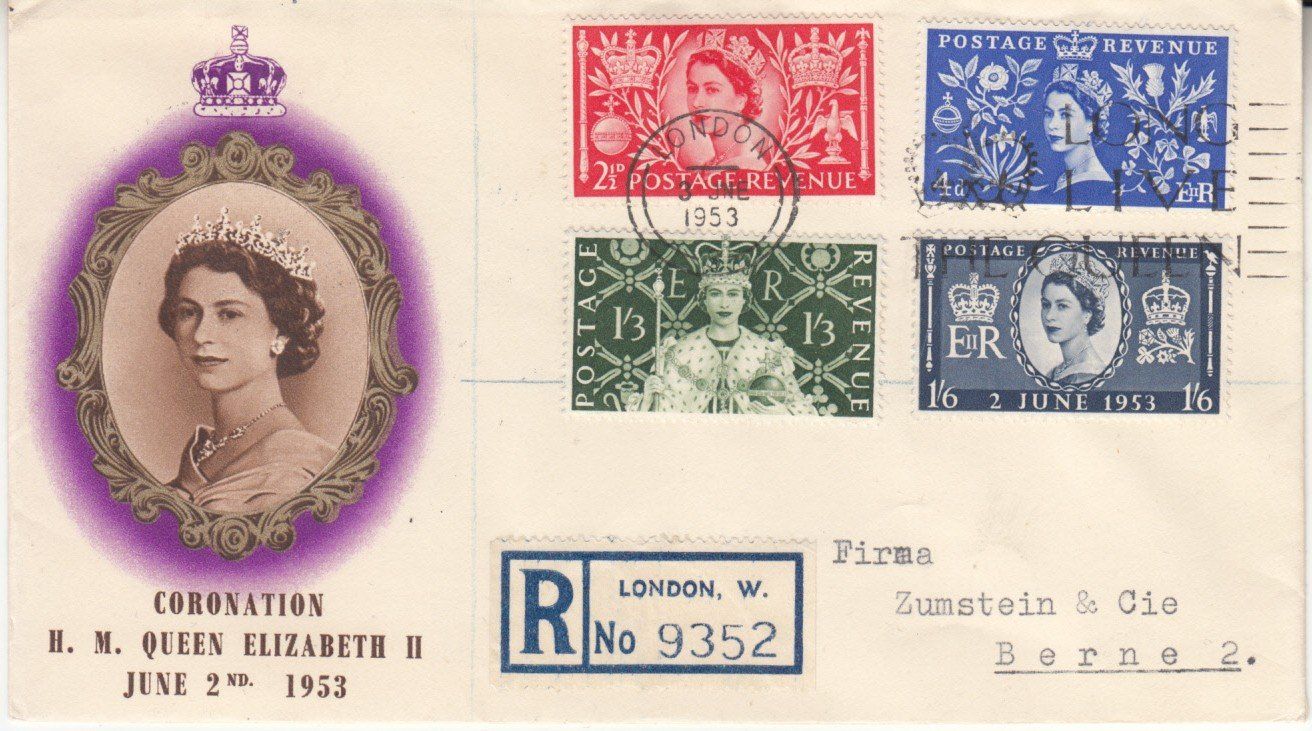 Tutti i francobolli: Grossbritannien Coronation Queen Elizabeth ll FDC – Usato da Bürglen TG venduto da StampGraf