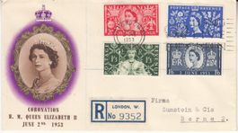 Grossbritannien Coronation Queen Elizabeth ll FDC