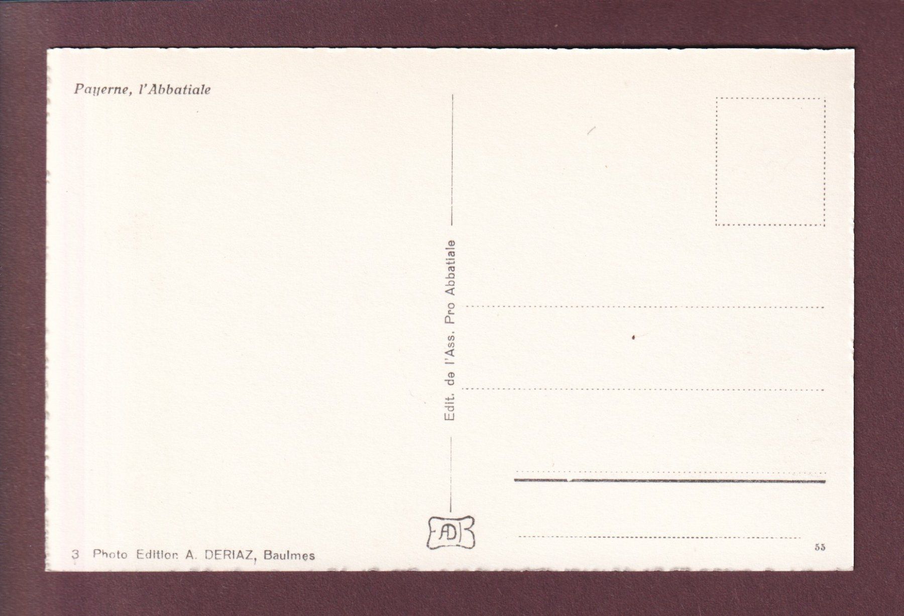 Cartes postales: PAYERNE - Abbatiale – D'occasion à Pully par nicecards 1