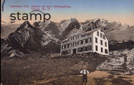1914 AK Gasthaus Hoher Kasten mit dem Säntisgebirge
