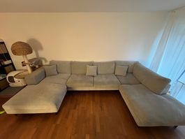 Bequemes Sofa gross grau in U-Form gebraucht guter Zustand