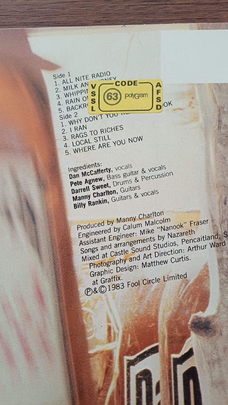 Dischi in vinile: LP Nazareth sound elixir – Usato da Genève venduto da njia 2