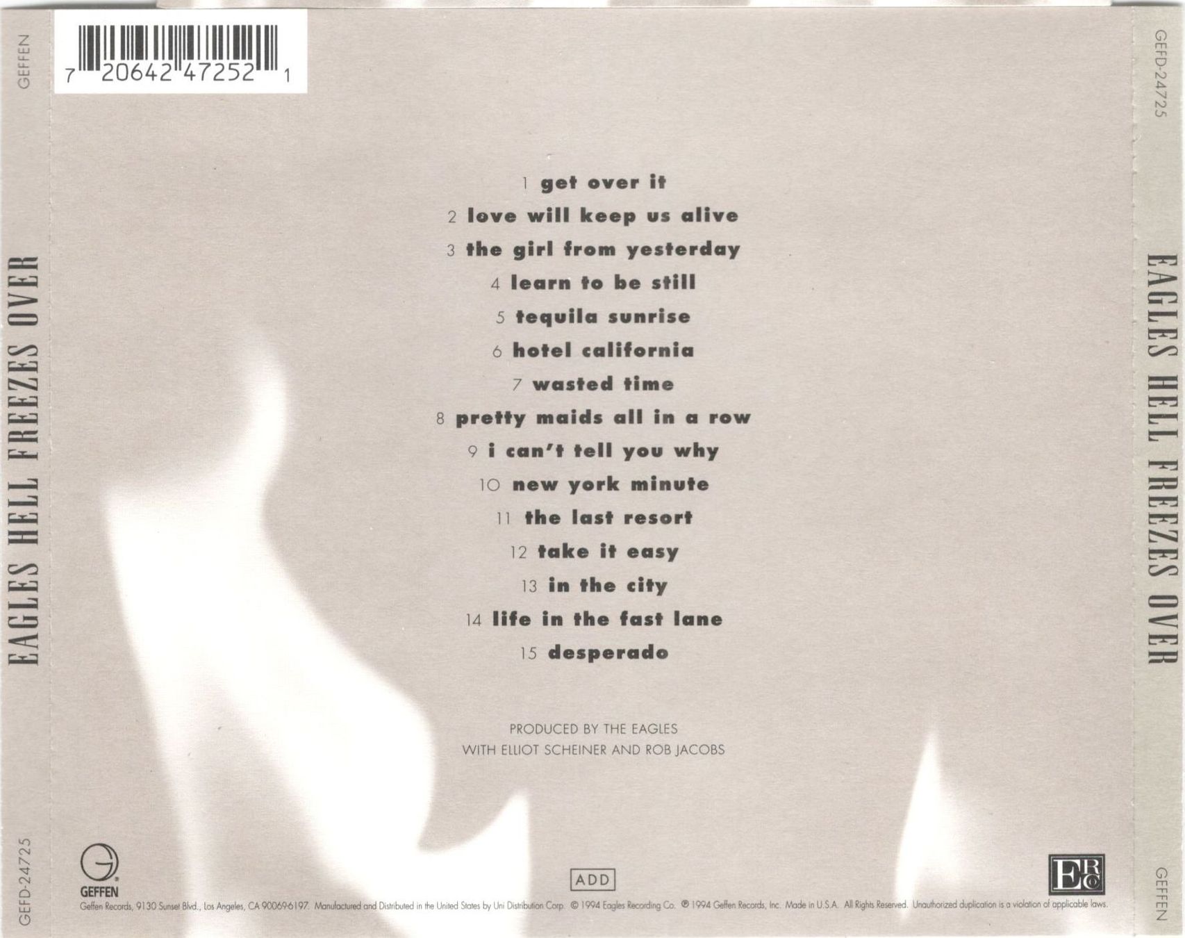 CDs: Eagles – Hell Freezes Over CD – Gebraucht aus St. Margarethen TG von Smiley-Face 1