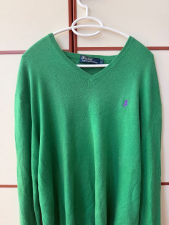 Polo Ralph Lauren Pullover V-Ausschnitt grün Grösse L
