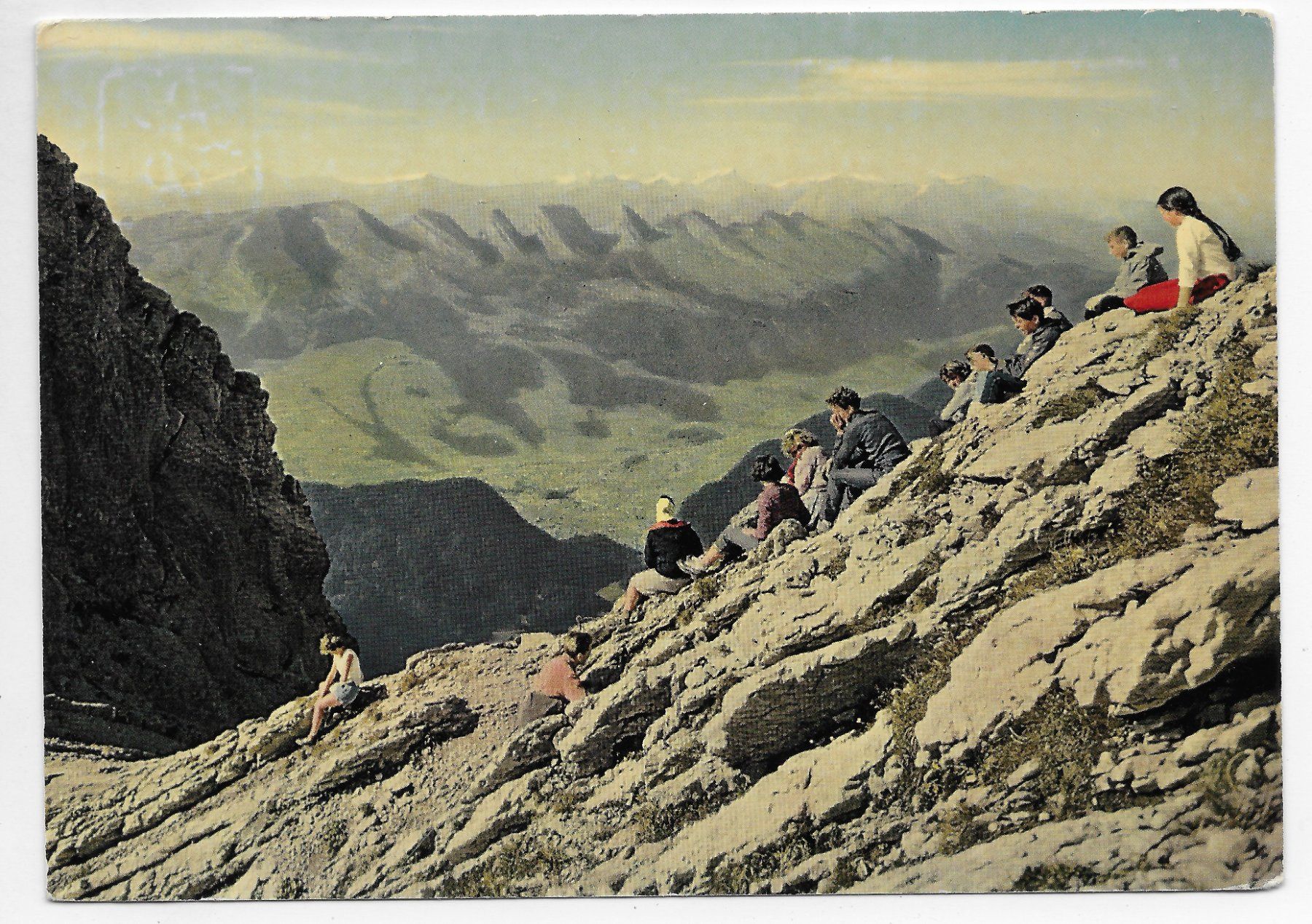 Cartoline postali: Säntis mit Blick auf die Churfirsten – Usato da Hefenhofen venduto da Richsalz