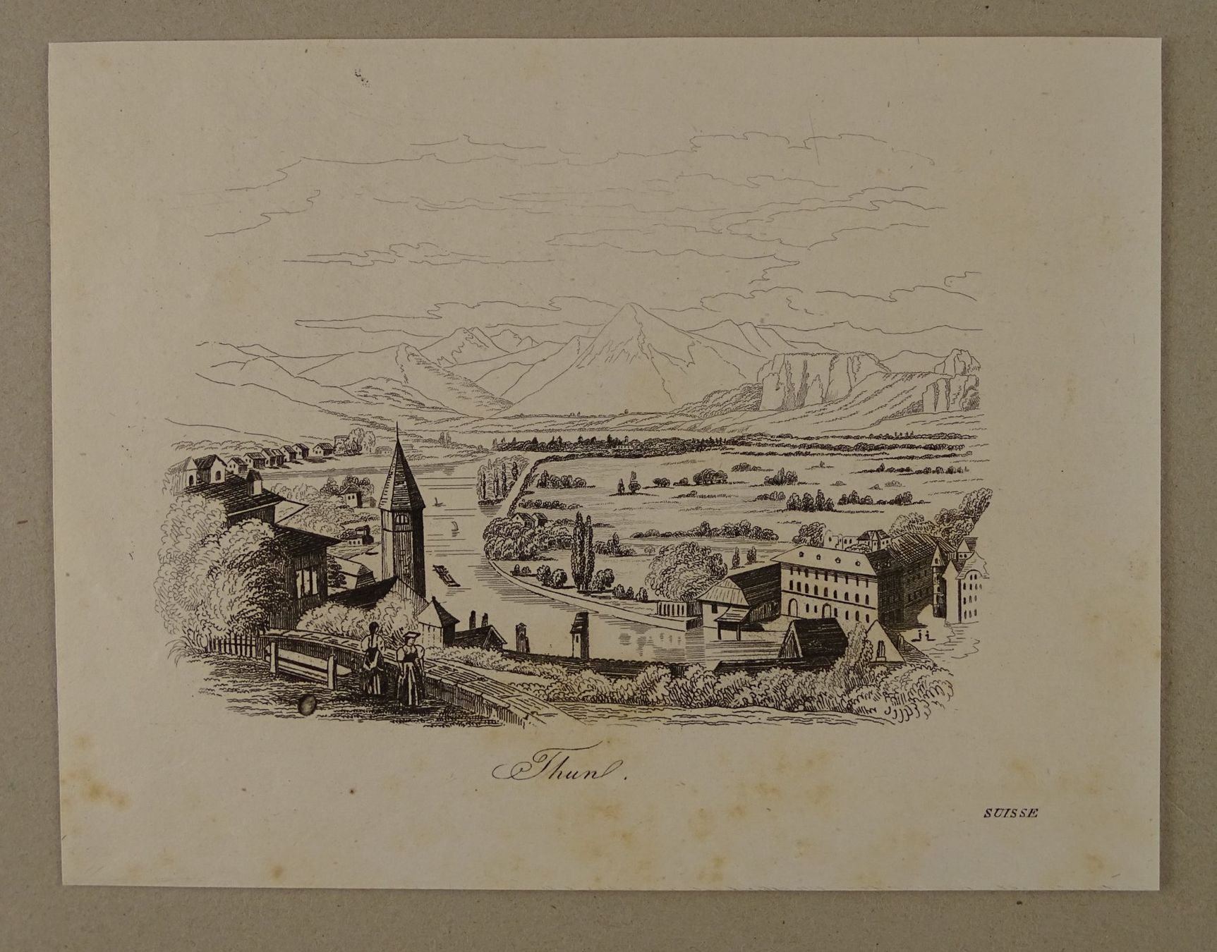 Stiche: THUN, STAHLSTICH 1836 – Gebraucht aus Grüningen von Kartensammler 1