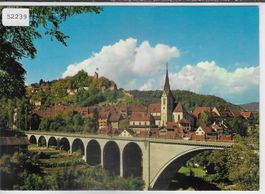 Baden - Hochbrücke mit Schlossruine Stein