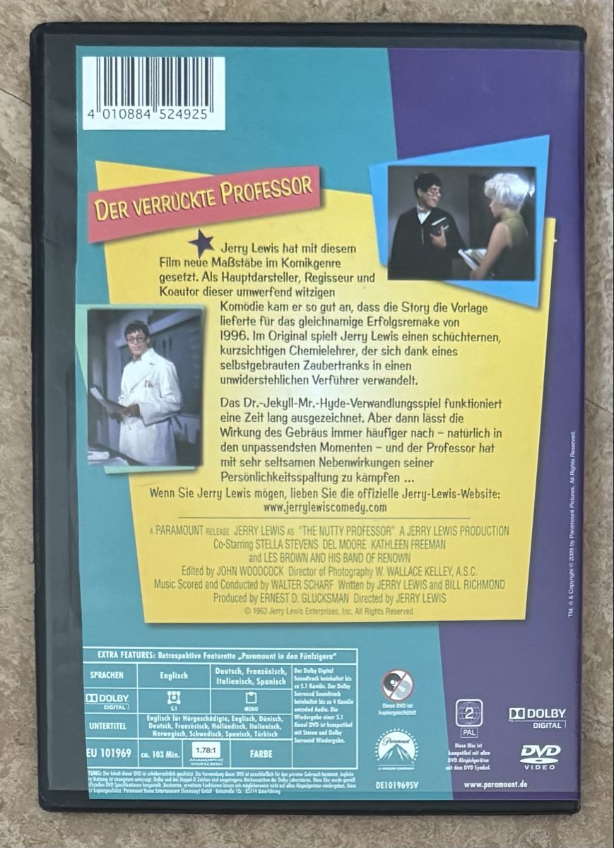 Tutti i DVDs: DER VERRÜCKTE PROFESSOR  – Nuovo (secondo la descrizione) da Dietikon venduto da AndreaSch01 1