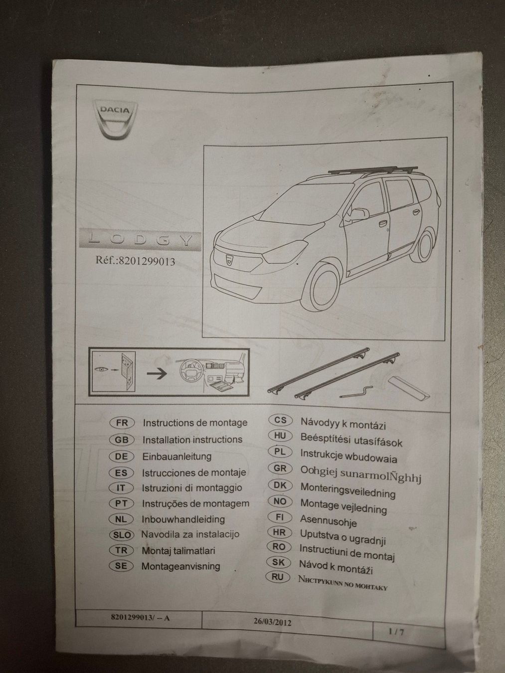 Portapacchi: Dachträger Dacia Logdy – Usato da Illnau venduto da Marcelkunz76 1