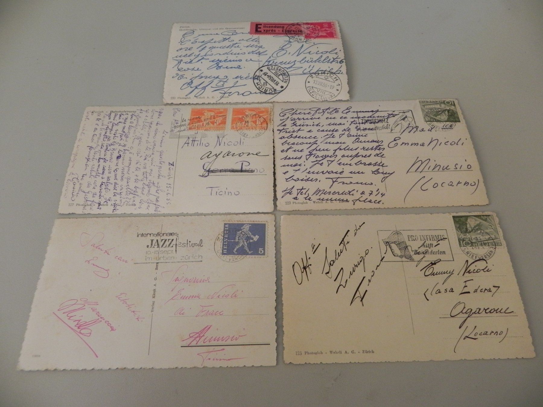 Cartoline postali: 5 alte AK Postkarten Zürich – Usato da Minusio venduto da Lory64 6