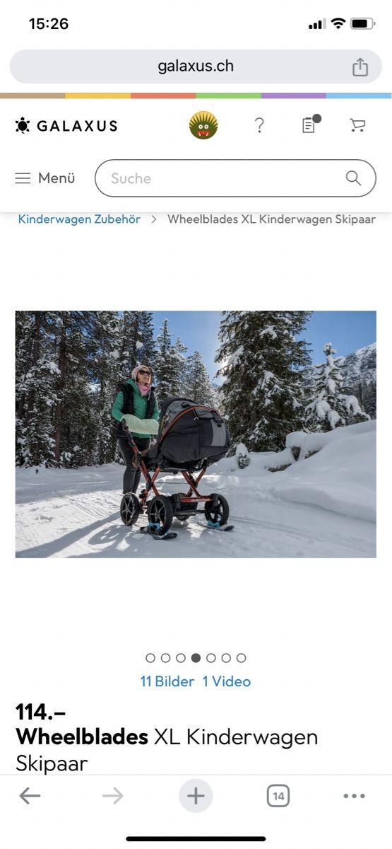 2 Wheelblades XL Kinderwagen-Ski (NEU) (Neu (gemss Beschreibung)) in  Zrich fr CHF 89  mit Lieferung auf Ricardo kaufen