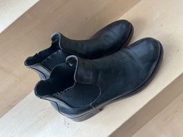 Chelsea Boots Schwarz Leder