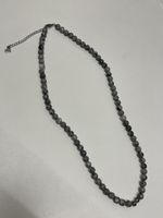 Halskatte Edelsteinkette aus Jaspis ( grau )