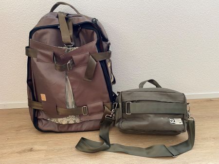Reisekoffer spezial braun und Schultertasche