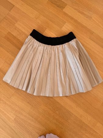 Jupe Zara cuir agneau blanc crème