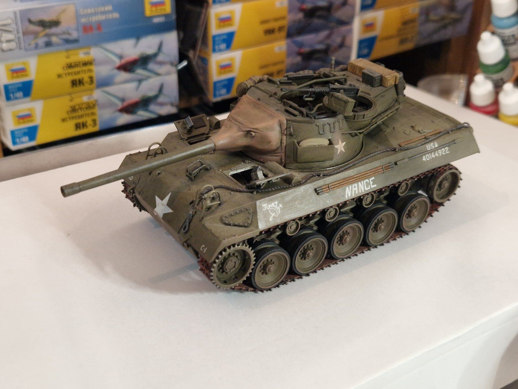 Kit di modellismo & Modellini statici: 1/35 M18 Hellcat tank gebaut – Usato da Ponte Capriasca venduto da nikfolle