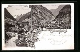 Litho Göschenen, Totalansicht mit Gotth