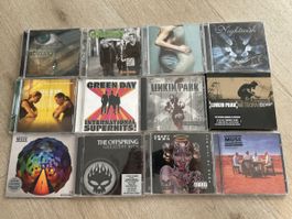 Lot de 12 CD rock et metal divers artistes bon etat