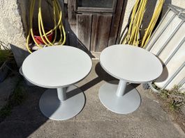 Beistelltisch Sitzungstisch 80 cm Vollkernplatte HPL stabil