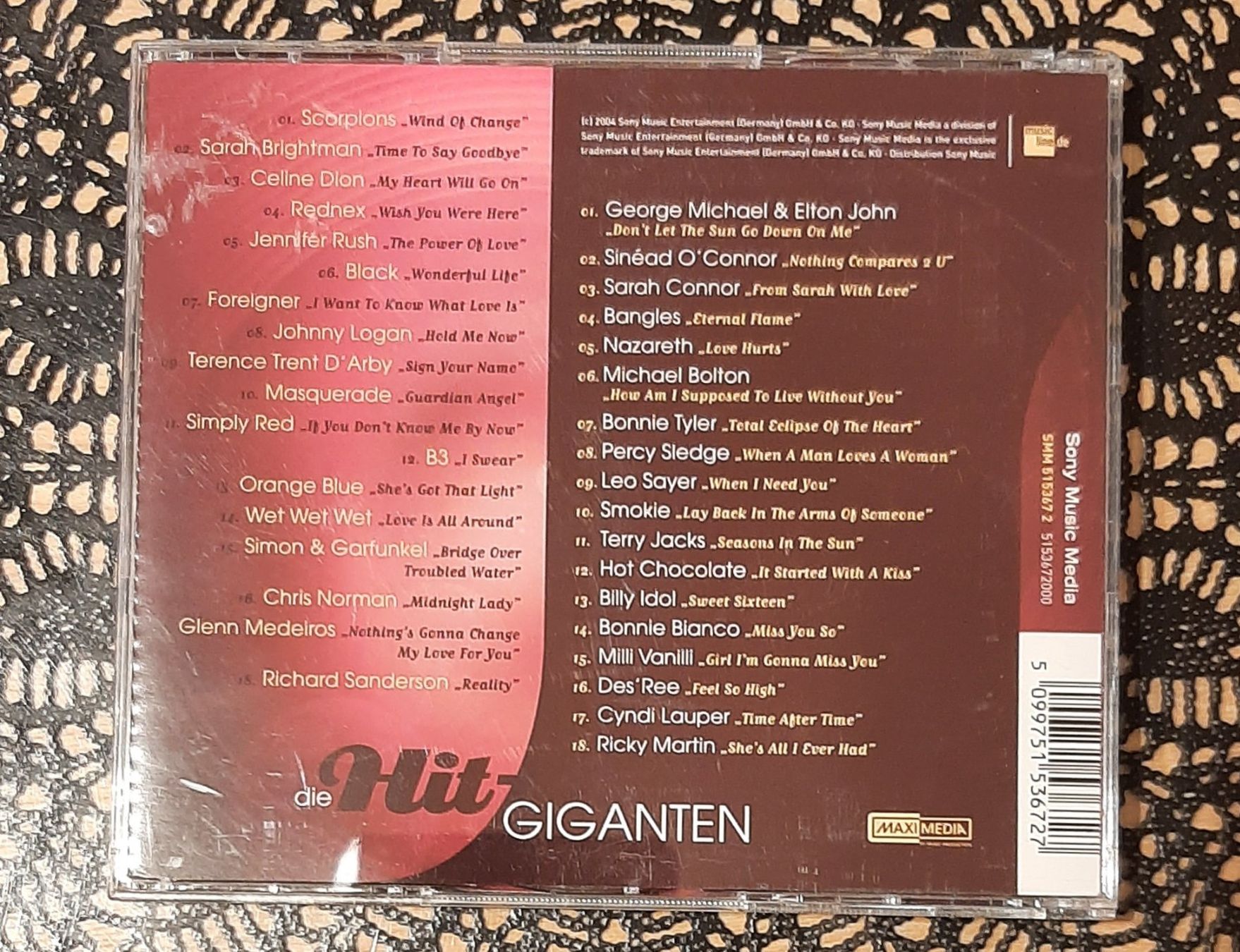 CD: Die Hit Giganten - Schmusesongs, 2CD Hit Compilation 2004 – Usato da Schönenberg TG venduto da breiti12 1