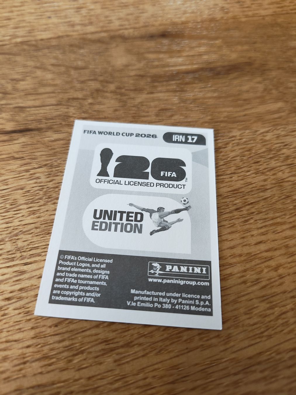 Panini Carte collezionabili: Panini Wm 2026 Irn 17 – Nuovo (secondo la descrizione) da Lieli venduto da Maholo 1