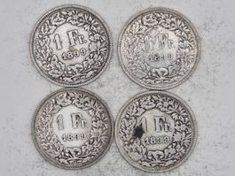 1 FR 1899 Seltene Jahre Lot 4 Stück