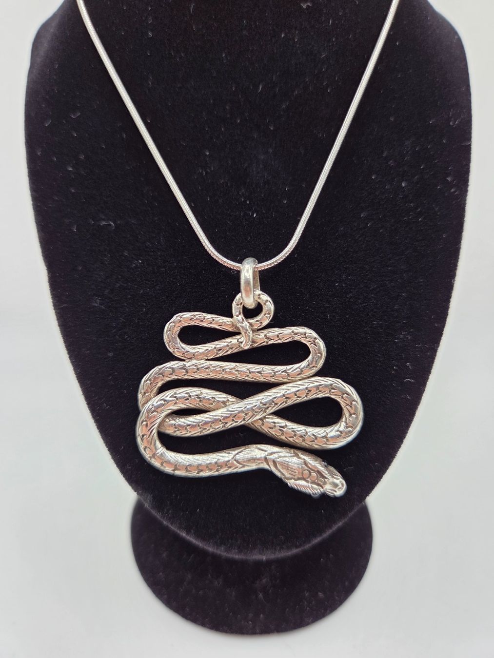 Catenine: Schlangenkette mit Schlangen Anhänger 925 Silber – Usato da Füllinsdorf venduto da Faulan_6 1