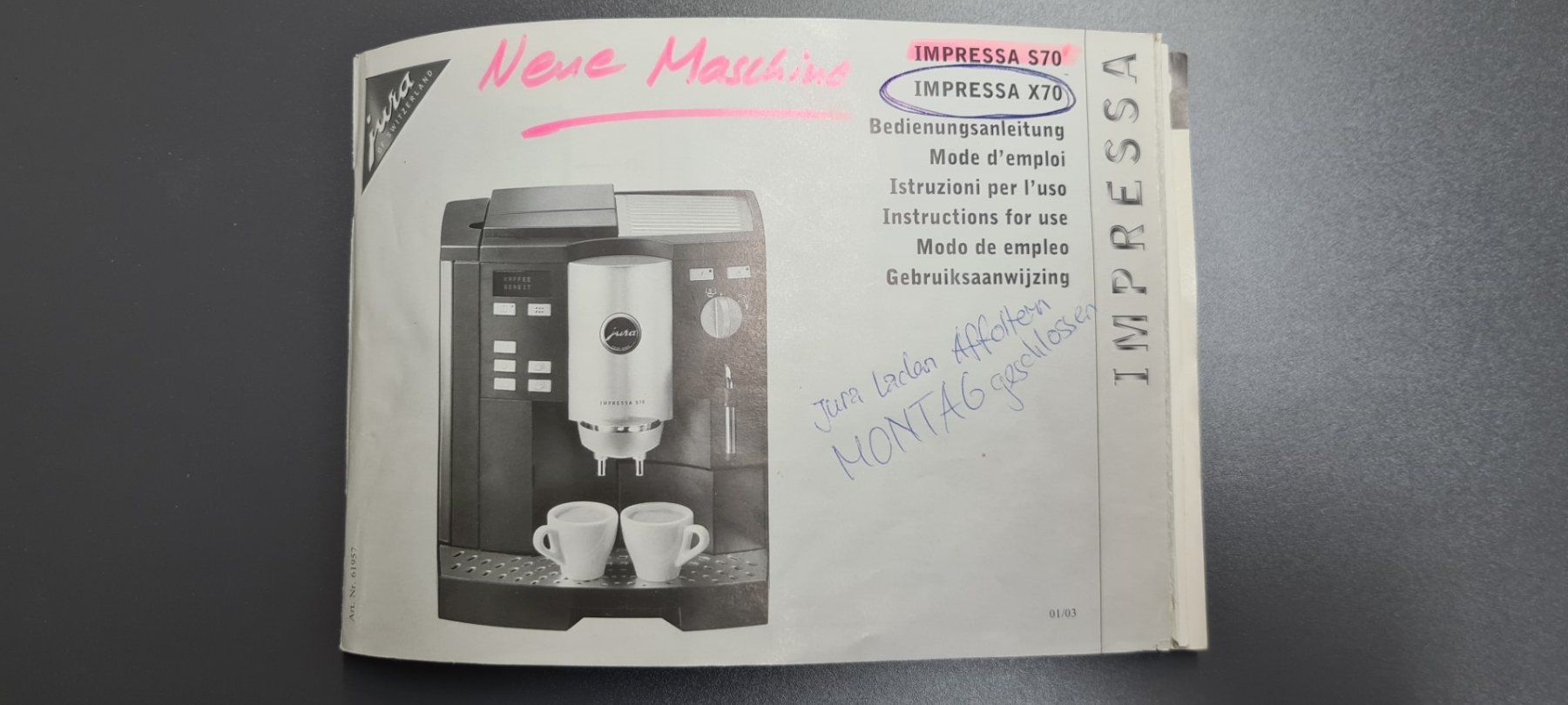 Jura Kaffeemaschinen & Espressomaschinen: Kaffeeemaschine Jura Impressa X70 – Defekt aus Mettmenstetten von swissric 4
