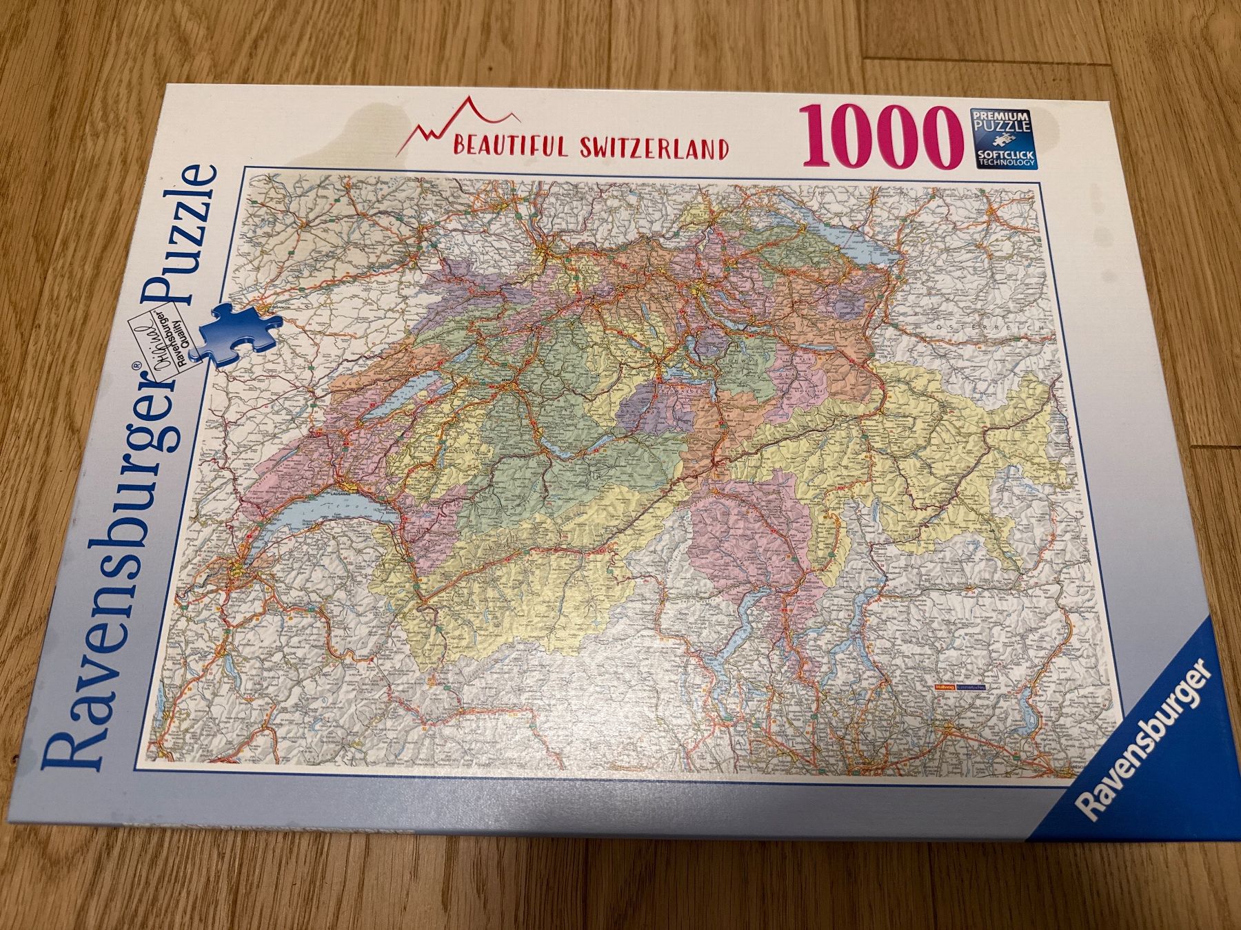 Ravensburger Puzzle: Ravensburger Puzzle - Schweizerkarte 1000x Teile – Usato da Schönenwerd venduto da d.chiara