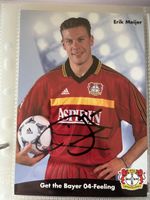 Erik Meijer signiertes Sammlerbild Bayer 04