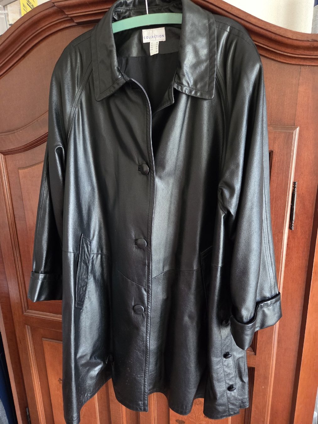 Cappotti: Schnäppchen: Collection Ledermantel, Gr. 46, – Nuovo (secondo la descrizione) da Maschwanden venduto da vite