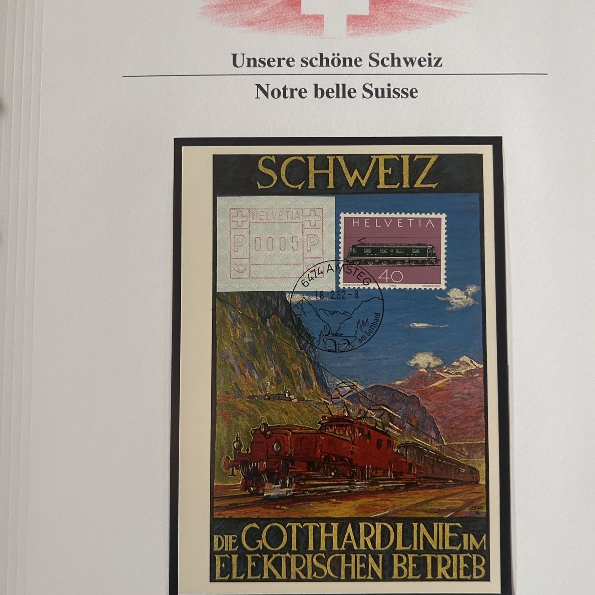 Tutti i francobolli:  Briefmarken/Karten Gotthard-Bahn Schweiz, Sammlung Philat – Usato da Laufen venduto da belleskulptur 4