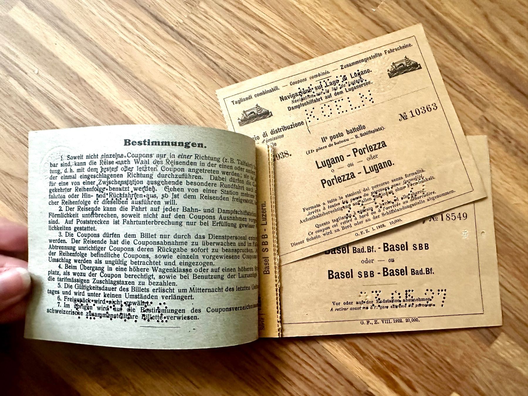 Biglietti: Schweizerische Transportunternehmen SBB Billette 1927 – Usato da Arth venduto da Lohmatt65 2