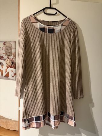 Damen Longshirt braun kariert Grösse L neuwertig