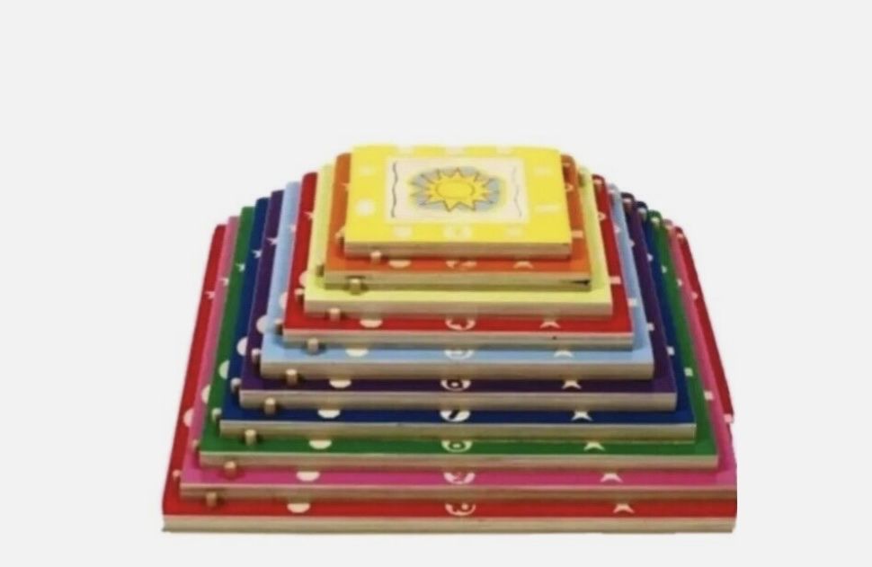 Puzzle: Holzpuzzle Pyramide Zahlen 1-10 – Usato da baden venduto da jessgold