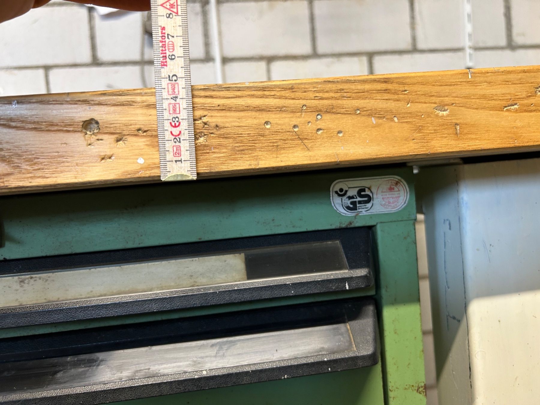 Banchi da lavoro: Robuste Werkbank mit Schublade – Usato da Birr venduto da antigo1 3
