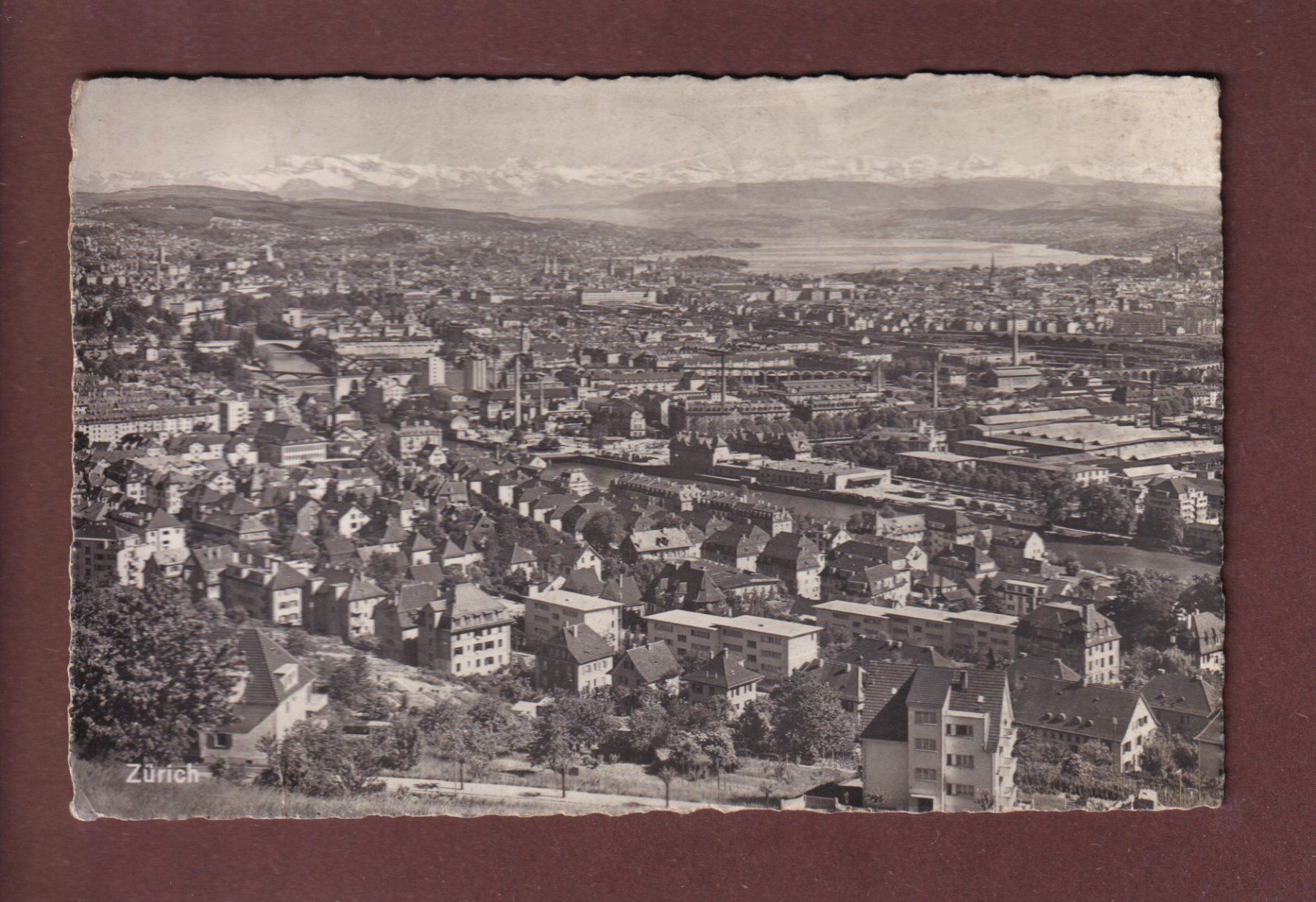 Cartoline postali: ZÜRICH - Teilansicht - 1942 – Usato da Pully venduto da nicecards