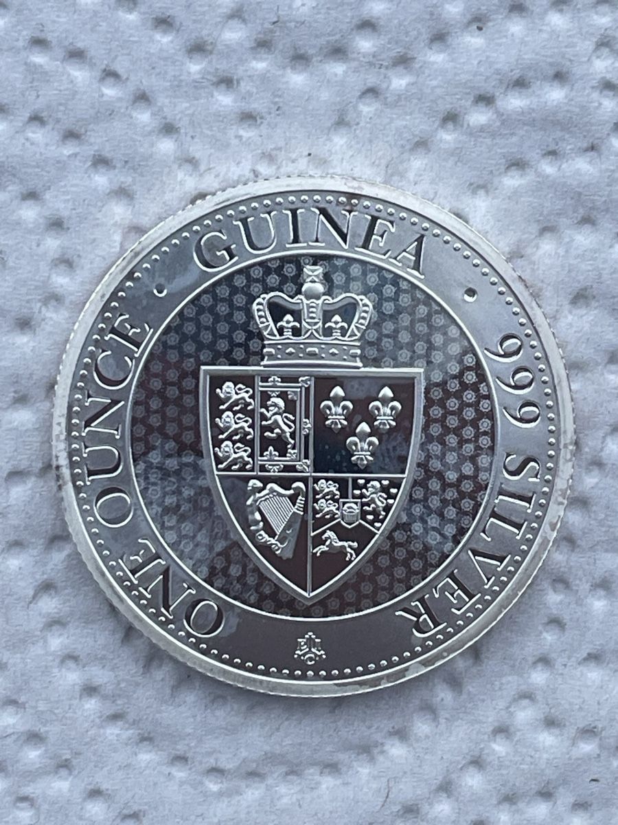 Tutti le monete: 1oz Spade Guinea Shild - 999 - 2018 – Usato da Meilen venduto da Silver-Rules 3