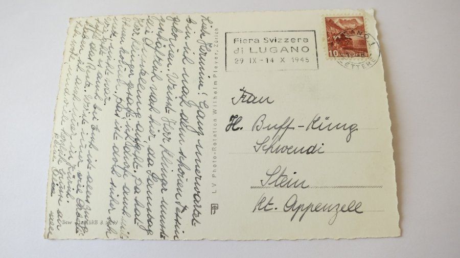 Cartoline postali: Lugano Paradiso - 1945 – Usato da Jona venduto da centumprata 1
