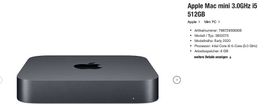 Apple Mac mini 3.0GHz i5 512GB  Neu