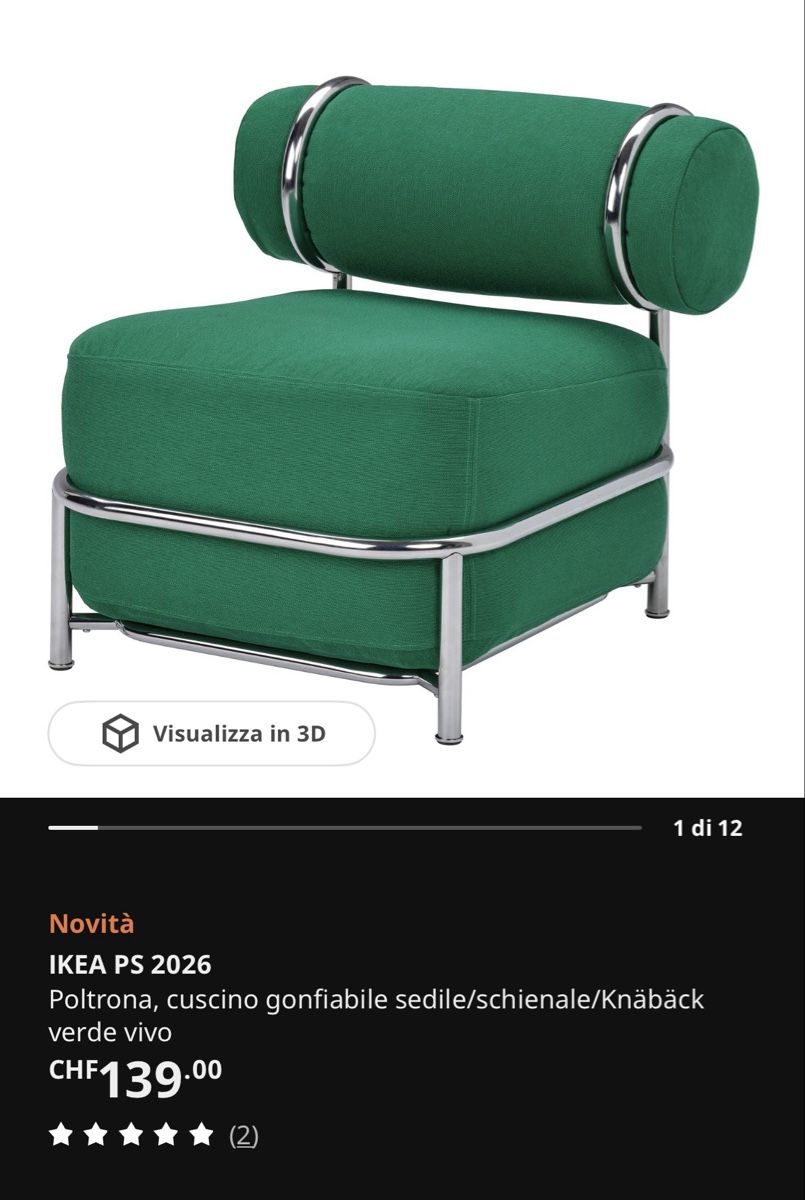 Ikea Poltrone: IKEA PS 2026 Armchair Green Used – Usato da Zürich venduto da simon429 7