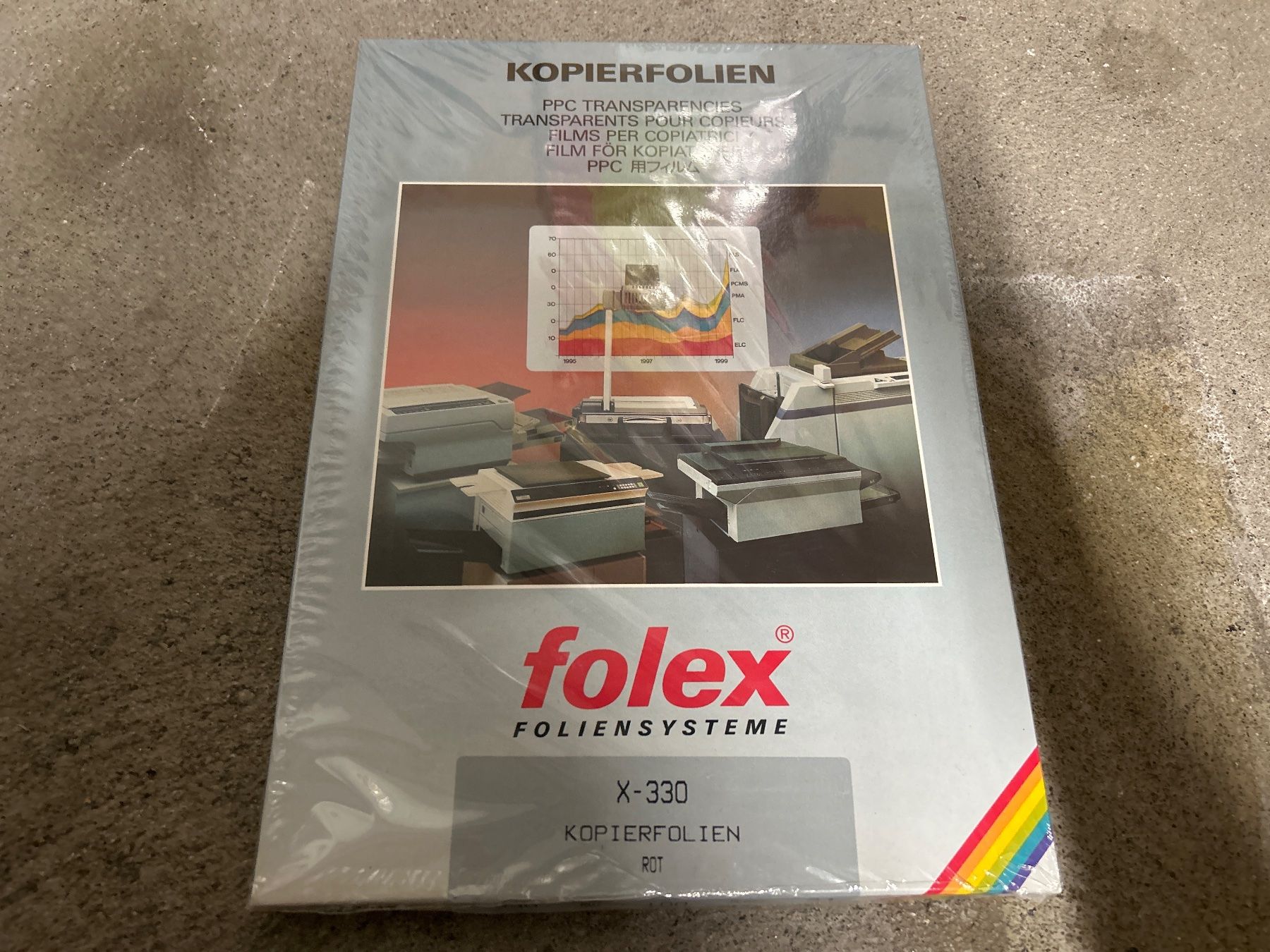 Fogli trasparenti: Folex Kopierfolien X-330 Rot NEU – Nuovo e nell'imballaggio originale da Regensdorf venduto da Spyke55