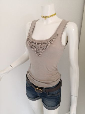🤩MANGO TOP BEIGE & APPLIKATIONEN NEU & D&G P.